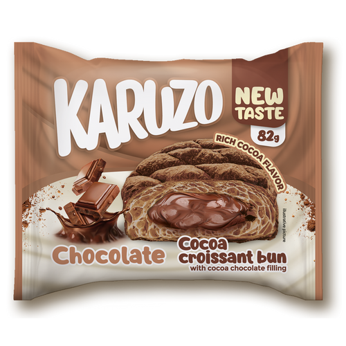 КАРУЗО КРОАСАН 82Г КАКАО КРЕМ И ЧОКОЛ.